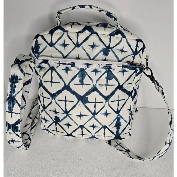 Lug Ranger Crossbody Shoulder Bag White Blue Ikat Print Travel Packable - Picture 3 of 14